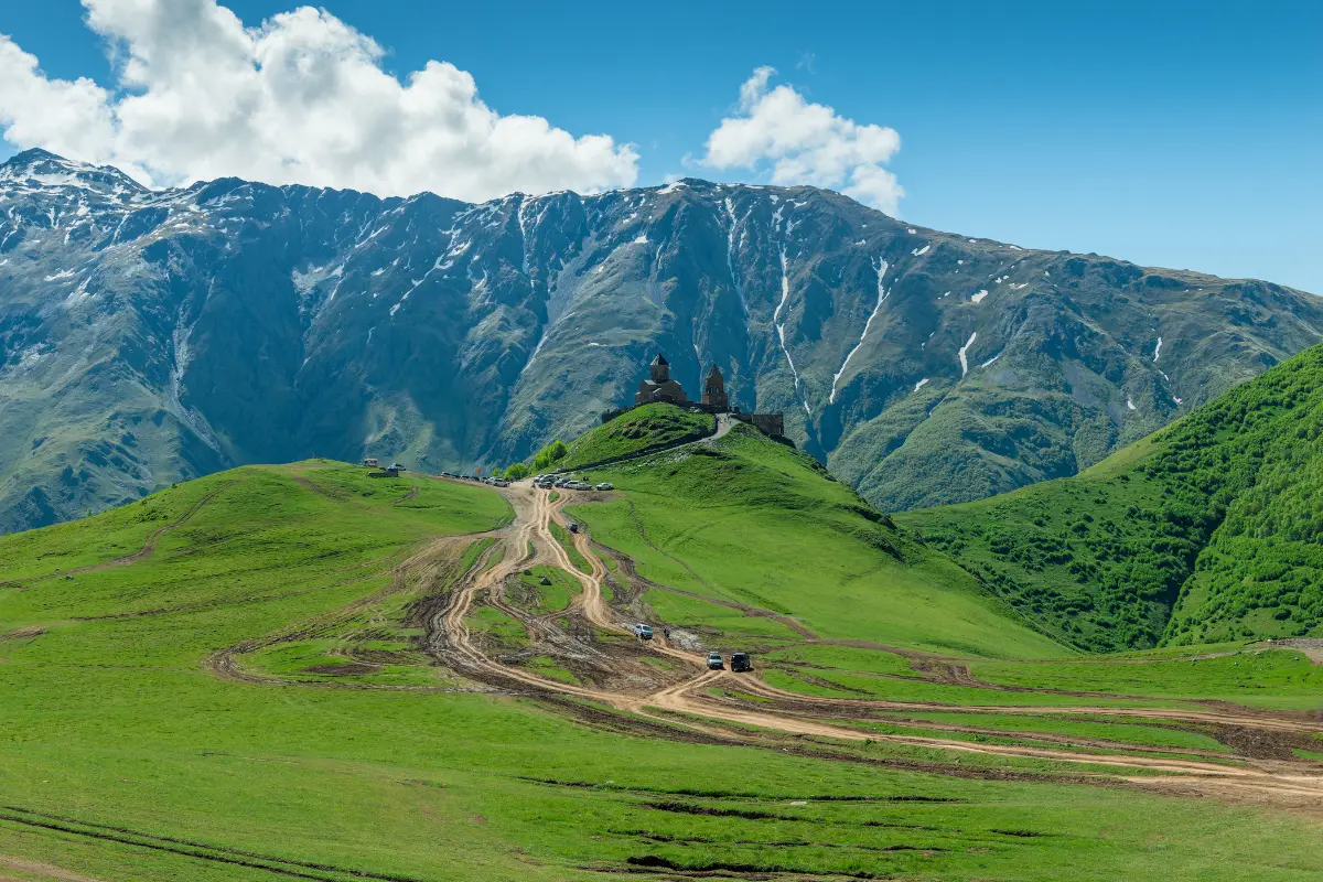 Kazbegi Georgia summer mountain