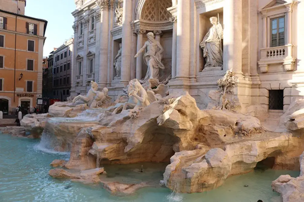 famous Trevi Fountain