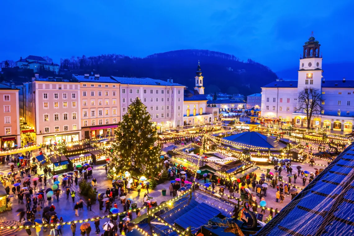 Austria Alps winter Christmas market