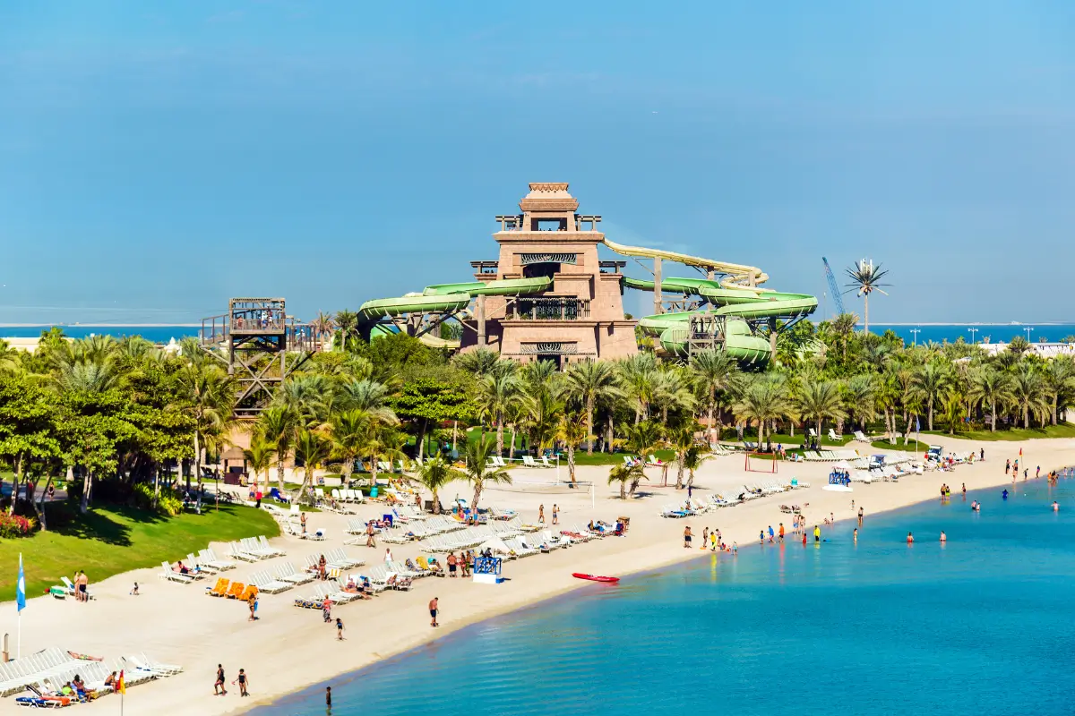 Aquaventure World, largest waterpark with endless water slides in the world