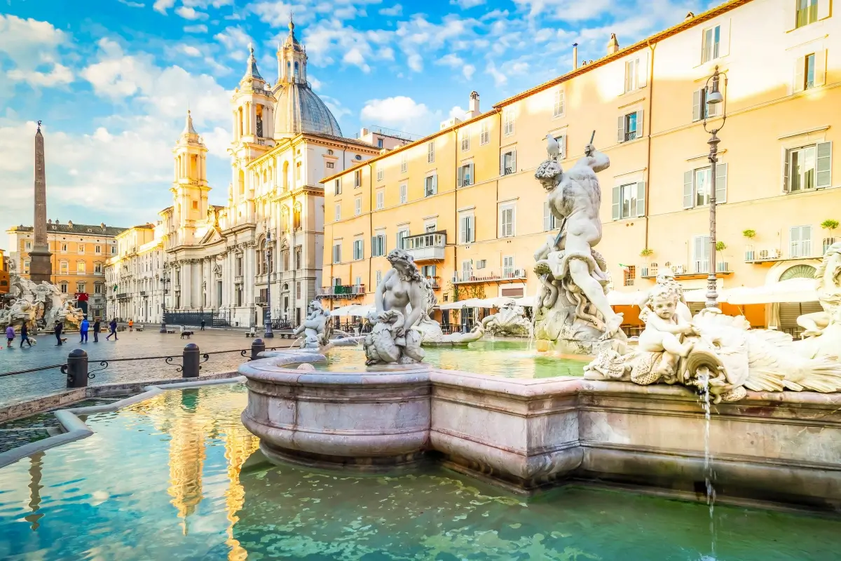 View of Piazza Navona in Rome