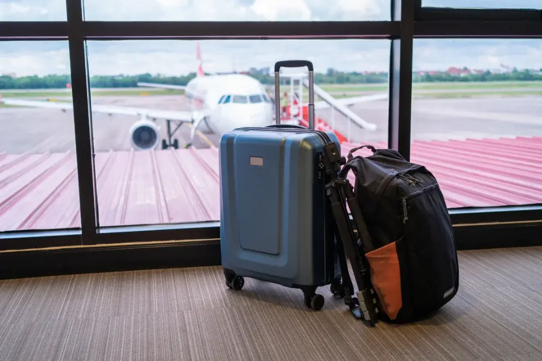 airport suitcase travel preparation