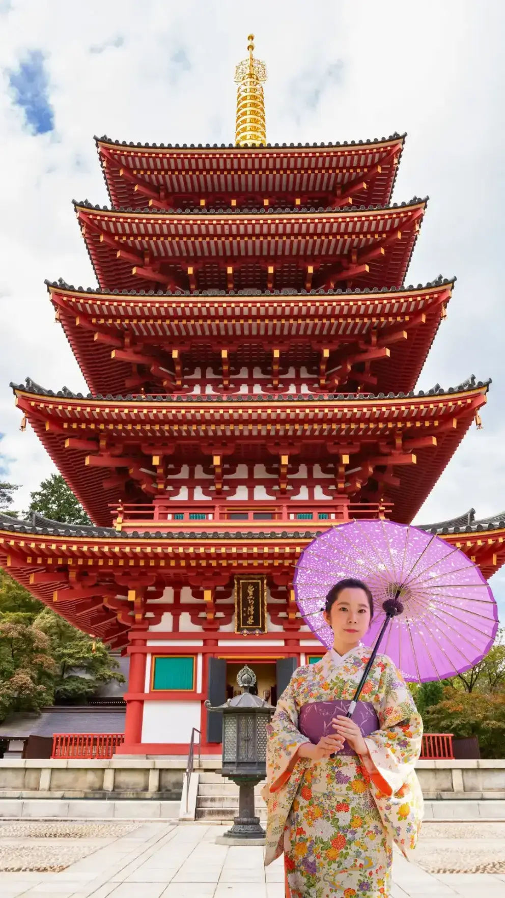 Mount Fuji and cherry blossoms in Japan
