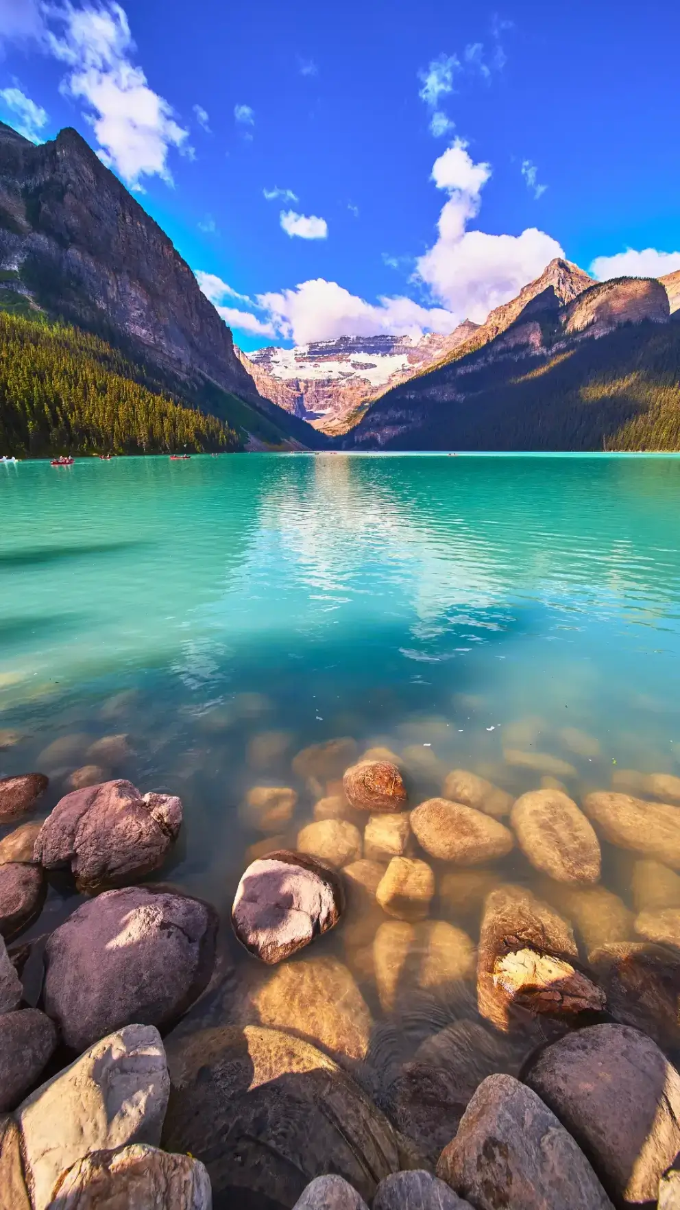 Canoeing on a lake in Canada