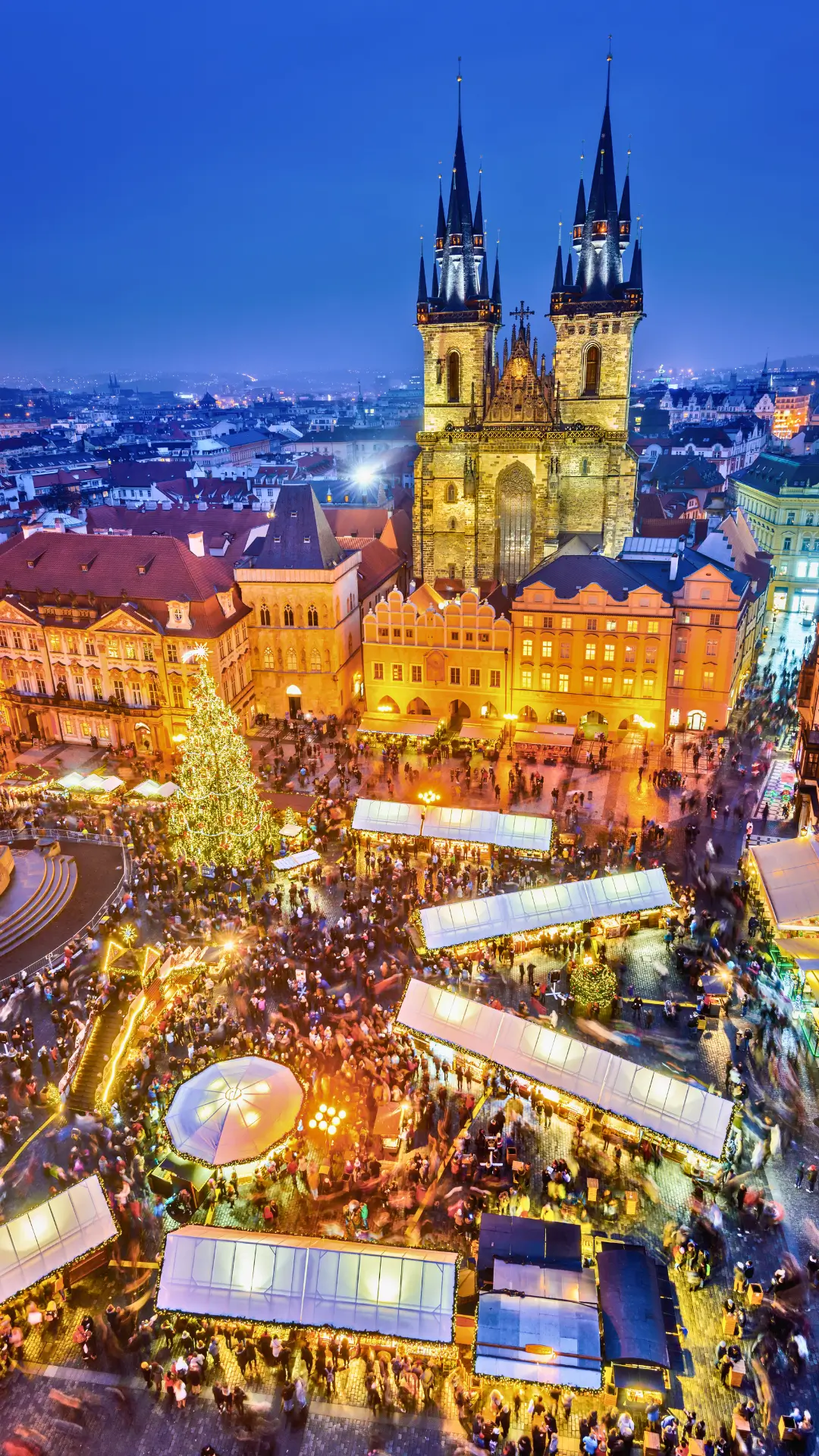 Historic Prague skyline and architecture in the Czech Republic