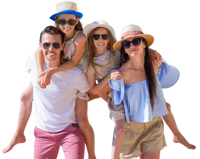 Family enjoying a holiday together